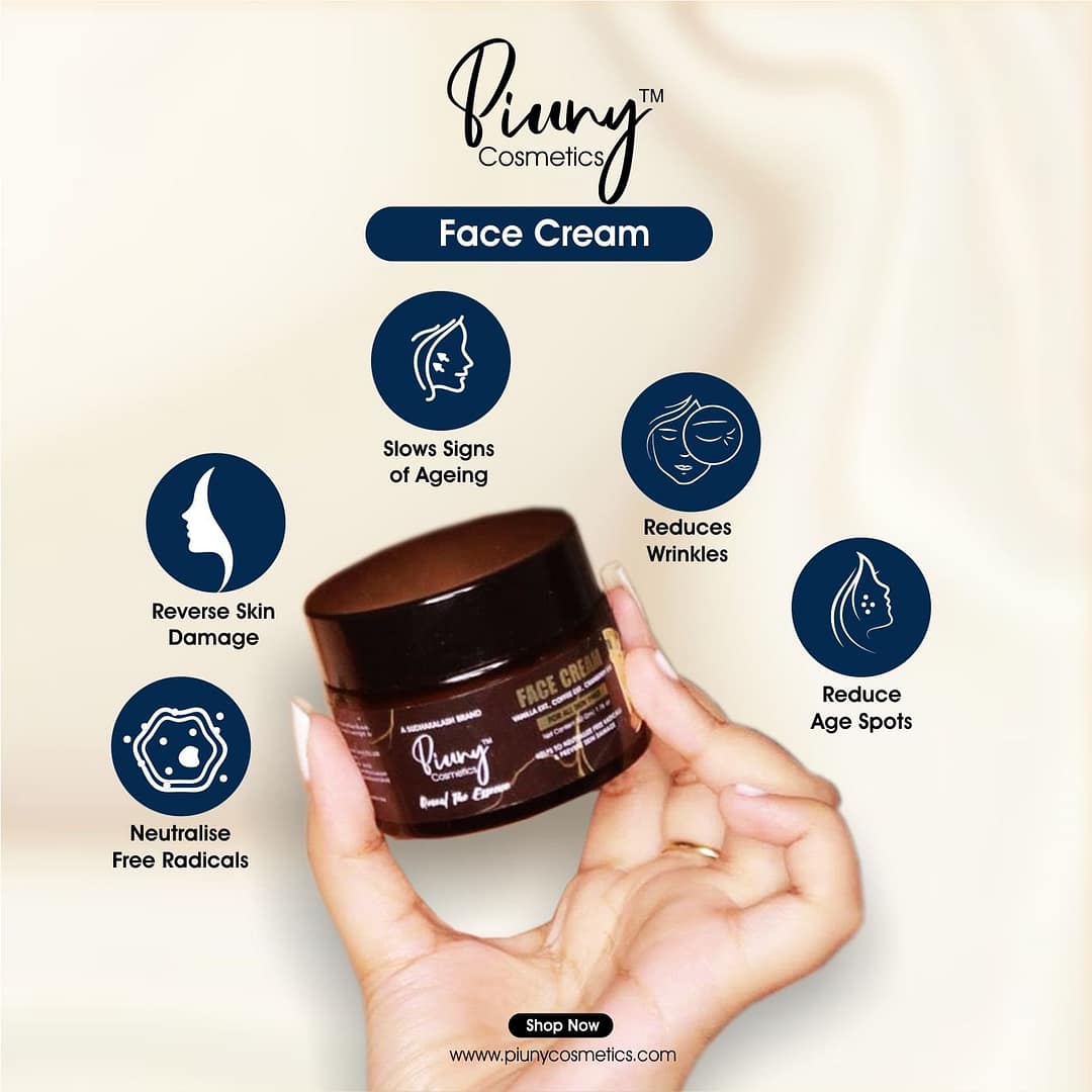 Piuny Cosmetics Vanilla Coffee Cranberry Face Moisturizer for All Skin Types - 50g - Image 2