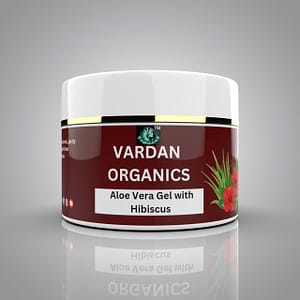 VARDAN ORGANICS Aloe Vera Gel with Hibiscus – Soothing Gel for Redness & Inflammation  – 150g (For Face, Hair & Body)