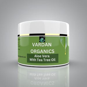 VARDAN ORGANICS Aloe Vera Gel with Tea Tree Oil (150g) | Anti-Dandruff Treatment | Scalp Itch Relief | Pre-Shampoo Hair Care | For Healthy Scalp & Skin