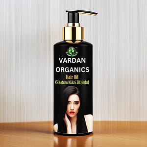 VARDAN ORGANICS 5-Herb Hair Oil with 30 Ayurvedic Ingredients (150ml) | For Hair Growth & Dandruff Control | Coconut, Olive, Castor, Jojoba & Sesame Oils | Men & Women