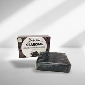 Sebounn Cosmetics Herbal Charcoal Soap (100g) | Deep Cleansing & Detoxifying | For Acne & Blackheads | Natural Glow | All Skin Types