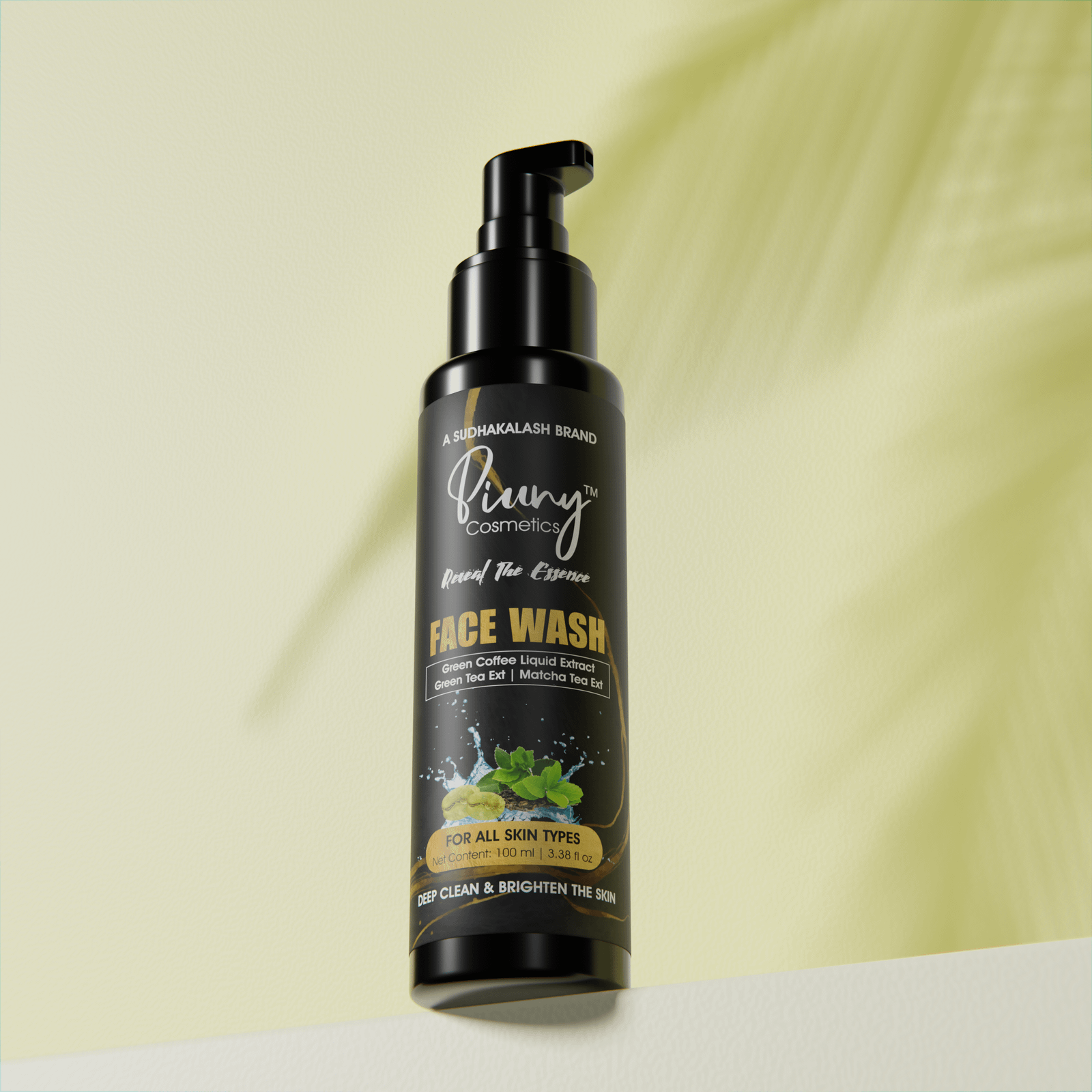 Piuny Cosmetics Green Tea, Matcha & Green Coffee Purifying Face Wash - 100ml